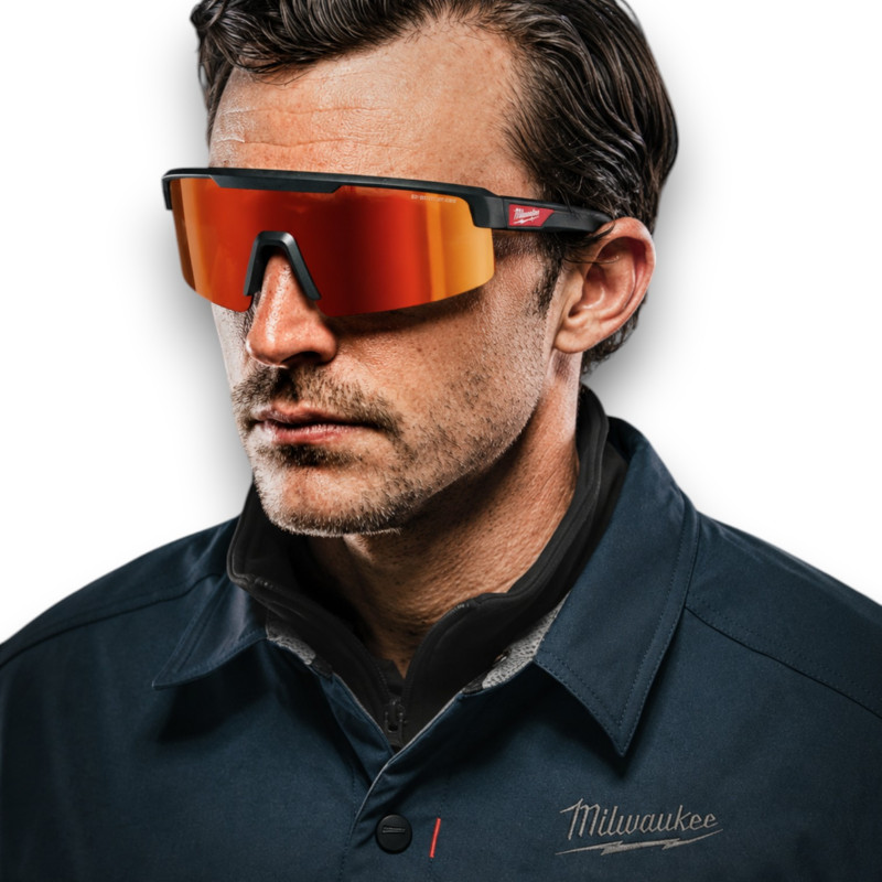 Защитные очки MILWAUKEE ENHANCED с покрытием AS/AF (красные зеркальные) (4932500723)