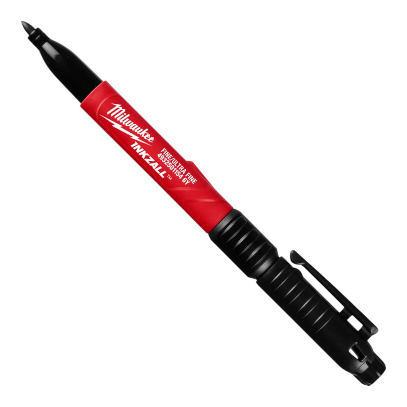 Маркер для стройплощадки INKZALL Double Tip MILWAUKEE, тонкий/ультра-тонкий, черный (4932501154)