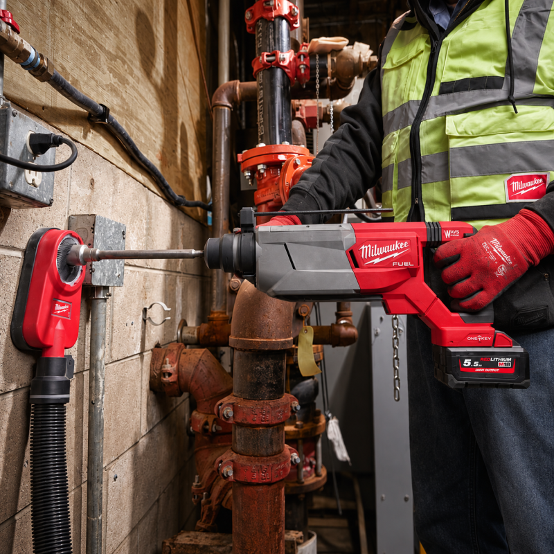 Аккумуляторный бесщеточный перфоратор Milwaukee M18 FUEL FHACOD32-0 SDS-PLUS, 4,9Дж, 32мм (4933492141)