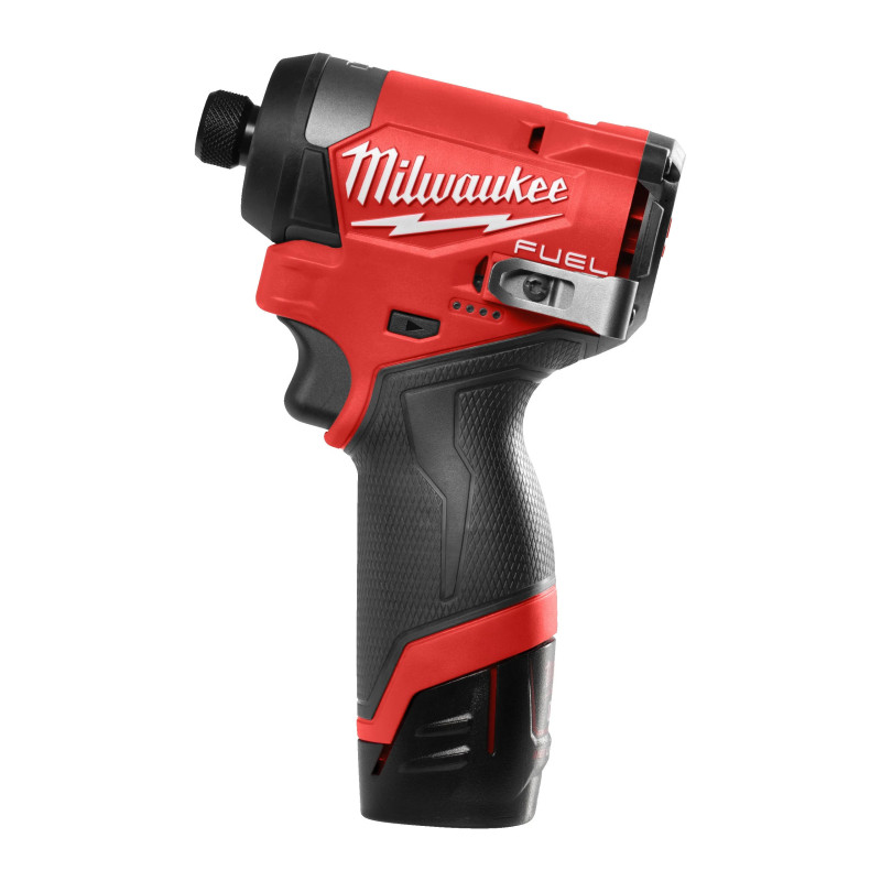 Шуруповерт ударный аккумуляторный MILWAUKEE M12 FID2MC-202Х, комплект ЗП, 2 АКБ, кейс + жилетка (4933499462)
