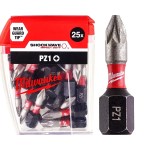 Біта SHOCKWAVE MILWAUKEE, PZ1, 25мм НАБІР - 25 шт (4932430861) – Фото №1