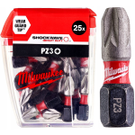 Бита SHOCKWAVE MILWAUKEE PZ3, 25 мм, НАБОР – 25 шт (4932430869) – Фото №1
