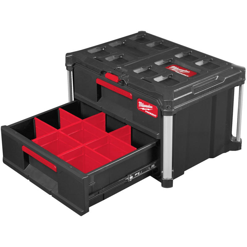 Ящик для інструментів з 2 висувними відсіками MILWAUKEE PACKOUT DRAWER BOX (4932472129)