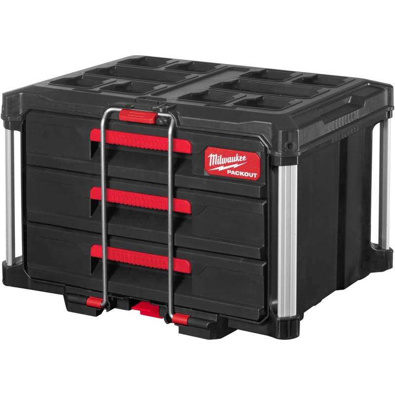 Ящик для інструментів з 2+1 висувними відсіками MILWAUKEE PACKOUT DRAWER BOX (4932493190)