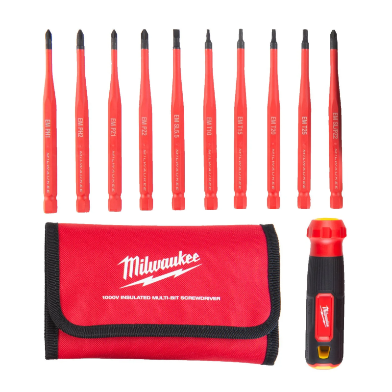 Набор изолированных прецизионных отверток VDE Milwaukee 10-в-1 (4932493657)