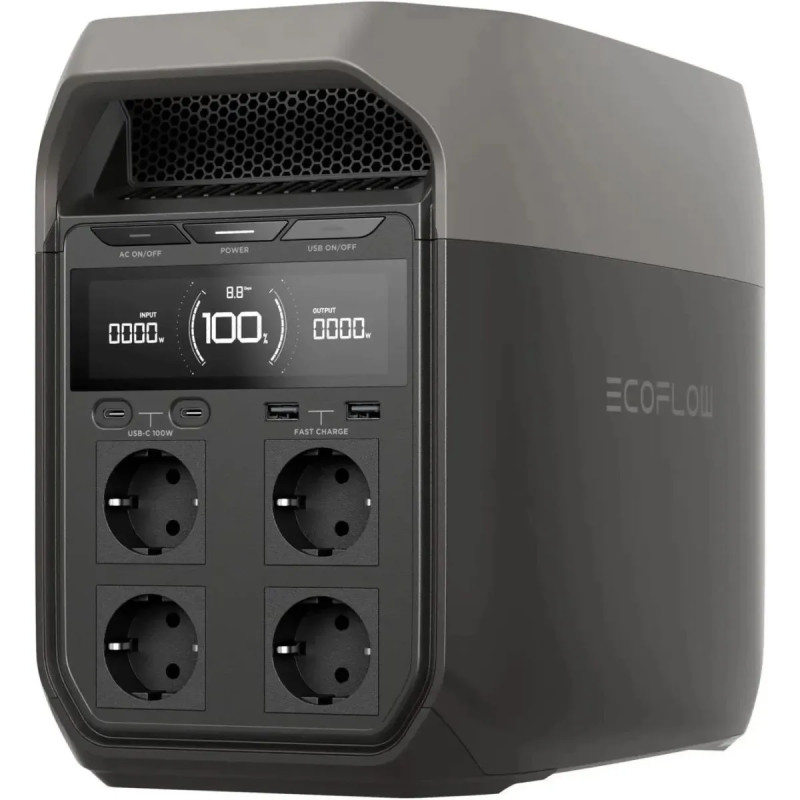 Зарядна станція EcoFlow Delta 3, 1800 Вт, 1024 Вт/год (електростанція для дому, UPS, ДБЖ) (EFDELTA3-EU)