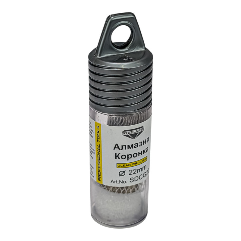 Коронка алмазная Steelring Perfect для керамики и стекла под дрель D22 (SDCG22)