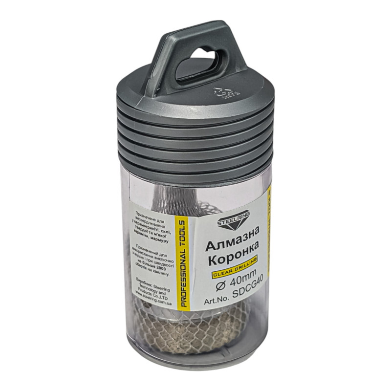 Коронка алмазная Steelring Perfect для керамики и стекла под дрель D40 (SDCG40)