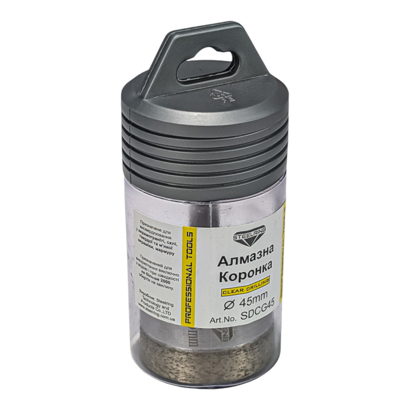 Коронка алмазная Steelring Perfect для керамики и стекла под дрель D45 (SDCG45)