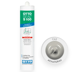 Санітарний силіконовий герметик OTTOSEAL S100 C62 Achatgrau, 310 мл (OTS100C62)