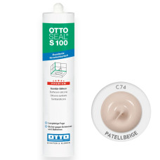 Санитарный силиконовый герметик OTTOSEAL S100 C74 Pastellbeige, 300 мл (OTS100C74)