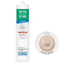 Санітарний силіконовий герметик OTTOSEAL S100 C74 Pastellbeige, 300 мл (OTS100C74)