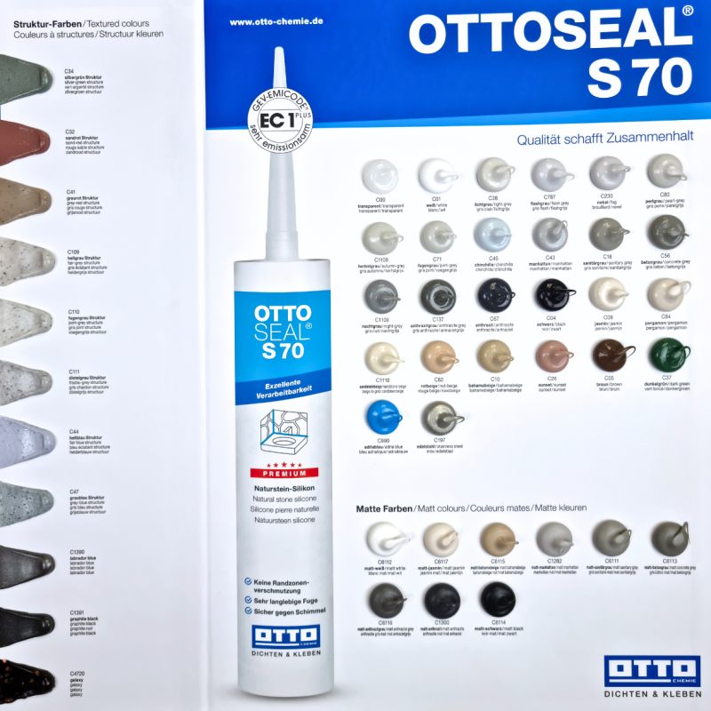 Силіконовий герметик OTTOSEAL S70 C990 Adriablau, 310 мл (OTS70C990)