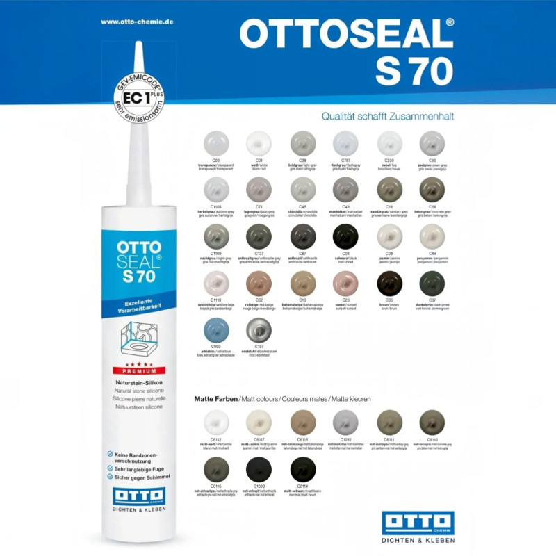 Силіконовий герметик OTTOSEAL S70 C26 Sunset захід сонця, 310 мл (OTS70C26)