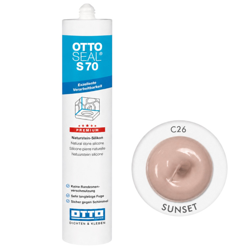 Силіконовий герметик OTTOSEAL S70 C26 Sunset захід сонця, 310 мл (OTS70C26)