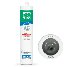 Санитарный силиконовый герметик OTTOSEAL S100 C02 серый (grau), 300 мл (OTS100C02)