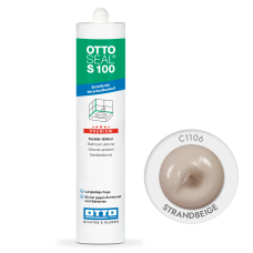 Санитарный силиконовый герметик OTTOSEAL S100 C1106 бежевый (strandbeige), 300 мл (OTS100C1106)