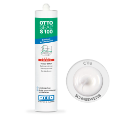 Санитарный силиконовый герметик OTTOSEAL S100 C116 снежно-белый, 300 мл (OTS100C116)