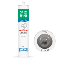 Санитарный силиконовый герметик OTTOSEAL S100 С1170 серый шелк, 300 мл (OTS100C1170)