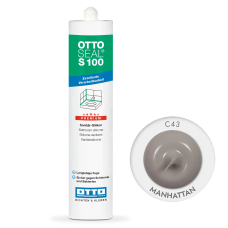 Санитарный силиконовый герметик OTTOSEAL S100 C43 манхэттен, 300 мл (OTS100C43)