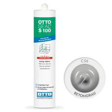 Санитарный силиконовый герметик OTTOSEAL S100 C56 Betongrau (серый), 300 мл (OTS100C56)