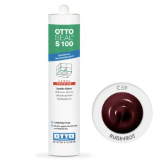 Санитарный силиконовый герметик OTTOSEAL S100 C59 Rubinrot, 300 мл (OTS100C59)