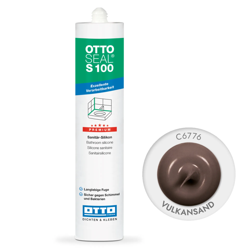 Санитарный силиконовый герметик OTTOSEAL S100 С6776 кора дерева, 300 мл (OTS100C6776)