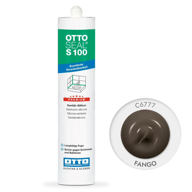 Санітарний силіконовий герметик OTTOSEAL S100 С6777 какао, 300 мл (OTS100C6777)