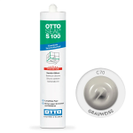 Санитарный силиконовый герметик OTTOSEAL S100 C70 Grauwess, 300 мл (OTS100C70) – Фото №1