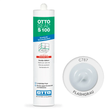 Санитарный силиконовый герметик OTTOSEAL S100 C787 Flashgrau (серый), 300 мл (OTS100C787)