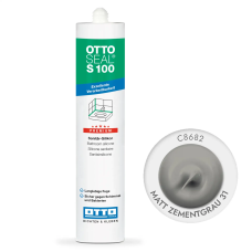 Санитарный силиконовый герметик OTTOSEAL S100 C8682 Matt Zementgrau, 300 мл (OTS100C8682)