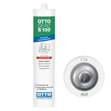 Санитарный силиконовый герметик OTTOSEAL S100 C14 Алюминий (Alu), 300 мл (OTS100C14)