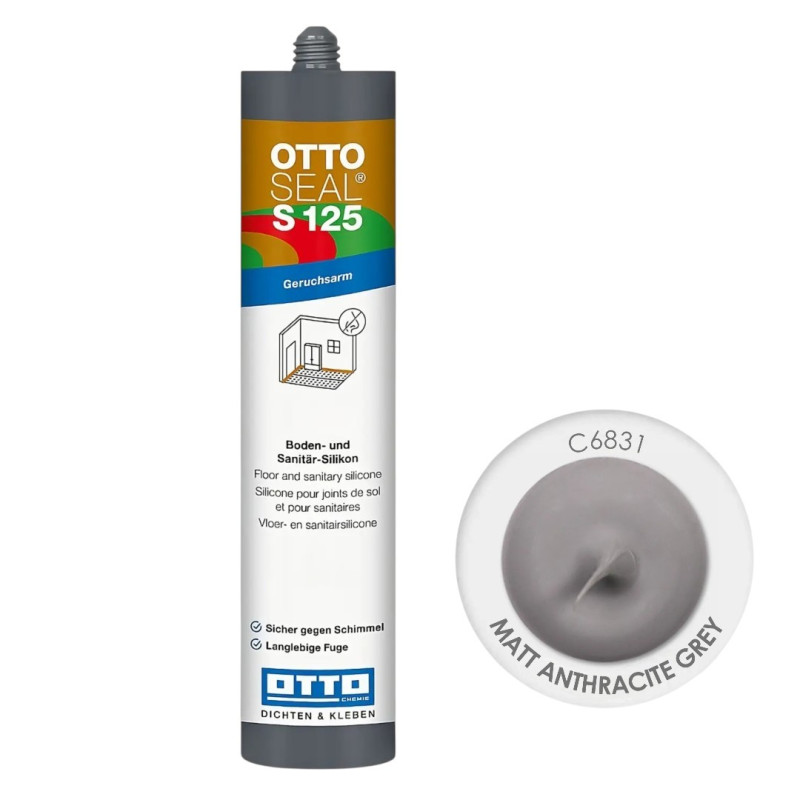 Силиконовый герметик Ottoseal S125 C6831 Matt Anthracite Grey 310 мл (OTS125C6831)