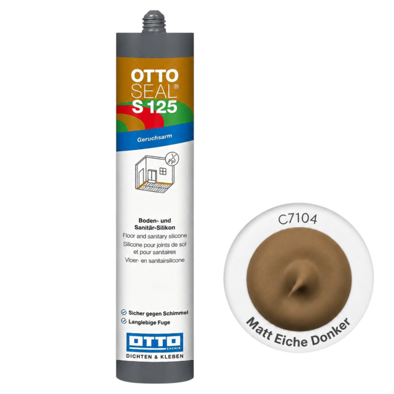 Силиконовый герметик OTTOSEAL S 125 C7104 Matt Eiche Donker, 310 мл (OTS125C7104)