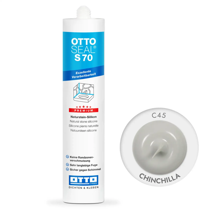 Силіконовий герметик OTTOSEAL S70 C45 шиншила, 310 мл (OTS70C45)