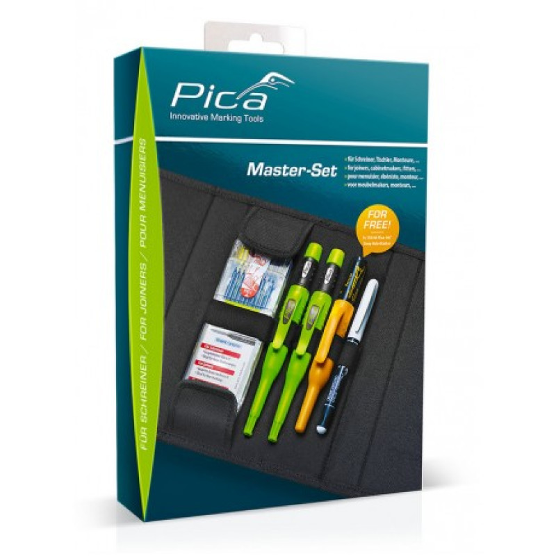 Маркер + карандаш + запасные стержни НАБОР для разметки и маркировки PICA-Master-Set (55010)