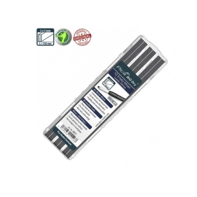 Стержни сменные 6051 для Pica BIG Dry ANILINE 2.0 водостойкий НАБОР — 12 шт (6051)