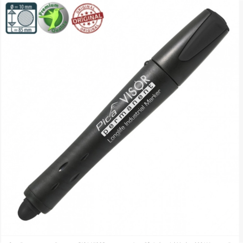 Маркер сухой строительный PICA VISOR permanent Longlife Industrial Marker 990/46 черный (990/46)
