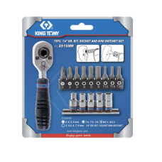 Биты НАБОР бит + торцевые головки с трещоткой ¼