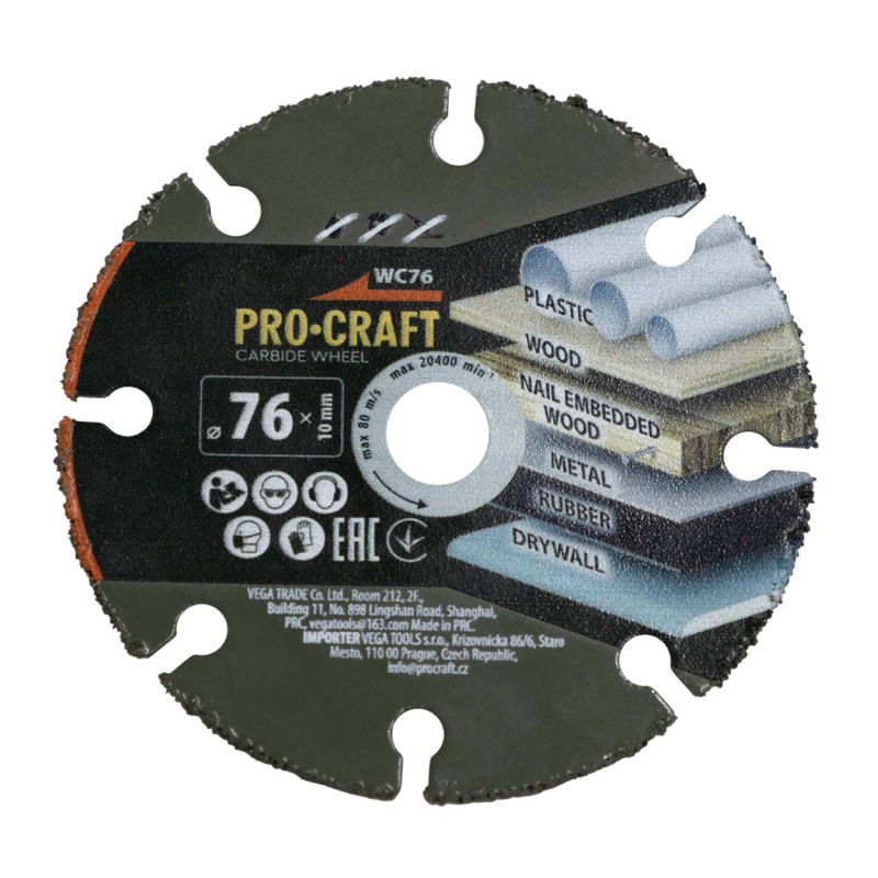Диск відрізний Procraft WC76  Ø76 10мм (000076)