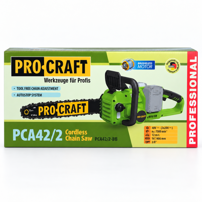 Акумуляторна ланцюгова пила Procraft PCA42/2 (без АКБ та ЗП) (030422)