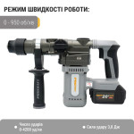 Аккумуляторный перфоратор Pro-Craft HD-20A 20 В 4 А·ч, с кейсом (100203) – Фото №3