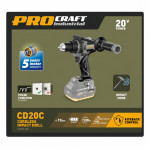 Аккумуляторный шуруповёрт Procraft Industrial CD-20C без АКБ (100216) – Фото №8