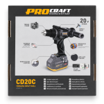 Аккумуляторный шуруповёрт Procraft Industrial CD-20C без АКБ (100216) – Фото №9
