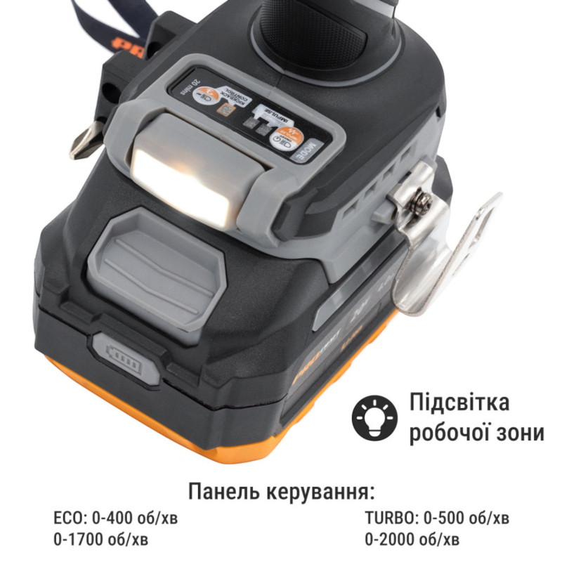 Аккумуляторный шуруповёрт Procraft Industrial CD-20B без АКБ (100217)