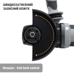 Аккумуляторная угловая шлифмашина PRO-CRAFT AG-125C без АКБ (101255) – Фото №11