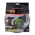 Круг шліфувальний самозачепний Procraft KD225.150 UNIVERSAL, 10 отв, 10 шт (KD22515) – Фото №1