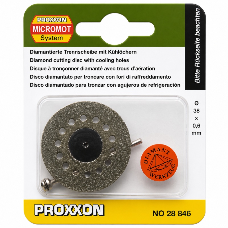 Алмазный отрезной вентилируемый диск PROXXON Ø38мм (28846)