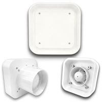 Вытяжка скрытого монтажа c вентилятором (белая) PTX 100 мм с закругленными углами под плитку (PTX_050D)