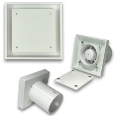 Вытяжка скрытого монтажа PTX 125 мм с вентилятором, белая (PTX_058D)